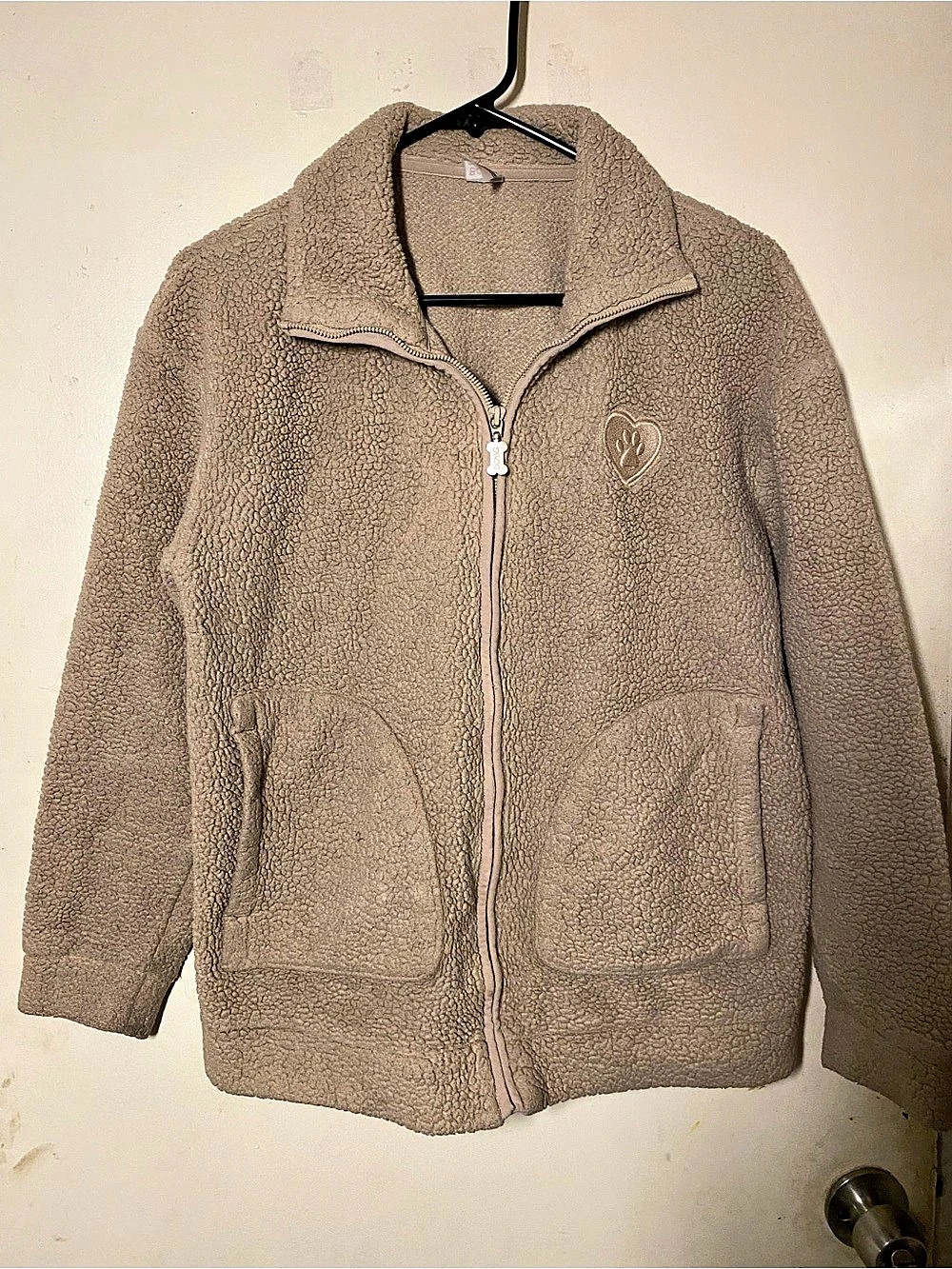 BOBS by Skechers Teddy Fleece Jacket in Brown Size Small Like New